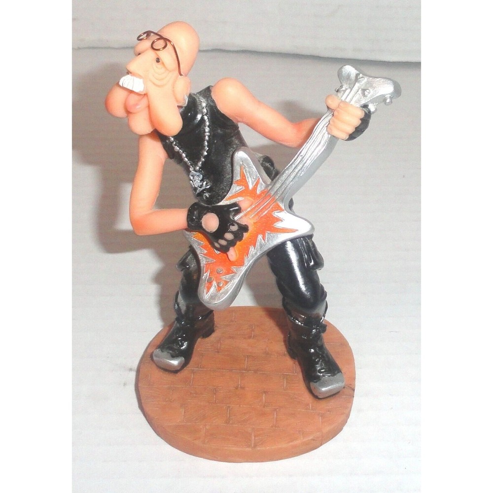 Vintage AGiftCorp Rock Musician Rare 5.5" Tall Bisque Porcelain Figure